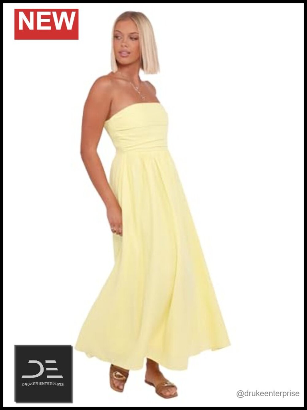 Strapless Maxi Dress Sleeveless Backless A-Line Semi Formal